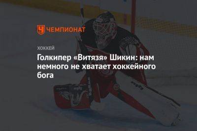 Дмитрий Яшкин - Голкипер «Витязя» Шикин: нам немного не хватает хоккейного бога - championat.com