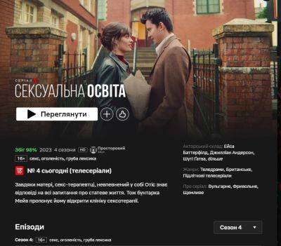 На Netflix стартовал четвертый и последний сезон «Сексуального просвещения» - itc.ua - Украина - Мариуполь