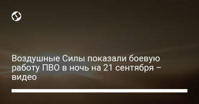 Николай Олещук - Воздушные Силы показали боевую работу ПВО в ночь на 21 сентября – видео - liga.net - Украина