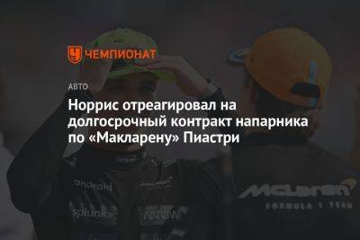 Оскар Пиастри - Норрис отреагировал на долгосрочный контракт напарника по «Макларену» Пиастри - championat.com