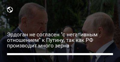 Владимир Путин - Реджеп Тайип Эрдоган - Эрдоган не согласен "с негативным отношением" к Путину, так как РФ производит много зерна - liga.net - Россия - Украина - Турция - Нью-Йорк - Reuters