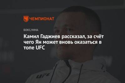 Владимир Минеев - Камил Гаджиев - Иван Штырков - Шон Омэлли - Мераб Двалишвили - Камил Гаджиев рассказал, за счёт чего Ян может вновь оказаться в топе UFC - championat.com