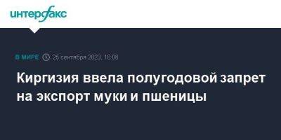 Киргизия ввела полугодовой запрет на экспорт муки и пшеницы - smartmoney.one - Москва - Узбекистан - Киргизия