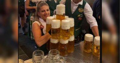 принц Гарри - Могла бы подавать снаряды на фронте: официантка с 13 бокалами пива на «Октоберфесте» стала звездой Сети (видео) - fakty.ua - Украина - Германия