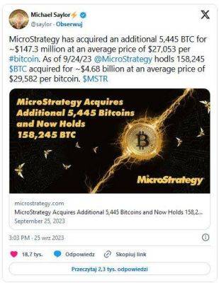 MicroStrategy продает собственные акции и покупает биткоины за 174 миллиона долларов - smartmoney.one