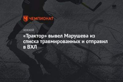 «Трактор» вывел Марушева из списка травмированных и отправил в ВХЛ - championat.com