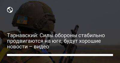 Александр Тарнавский - Тарнавский: Силы обороны стабильно продвигаются на юге, будут хорошие новости – видео - liga.net - США - Украина