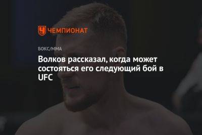 Александр Волков - Александр Романов - Волков рассказал, когда может состояться его следующий бой в UFC - championat.com - Россия