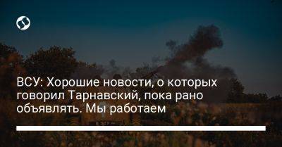 Александр Тарнавский - Александр Штупун - ВСУ: Хорошие новости, о которых говорил Тарнавский, пока рано объявлять. Мы работаем - liga.net - Украина