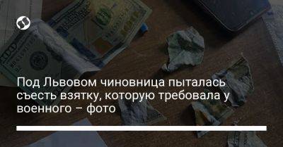 Под Львовом чиновница пыталась съесть взятку, которую требовала у военного - фото - liga.net - Украина - Киев - Львов