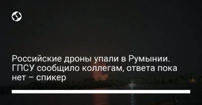 Андрей Демченко - Российские дроны упали в Румынии. ГПСУ сообщило коллегам, ответа пока нет – спикер - liga.net - Россия - Украина - Румыния