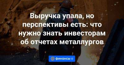 Выручка упала, но перспективы есть: что нужно знать инвесторам об отчетах металлургов - smartmoney.one - США - Англия