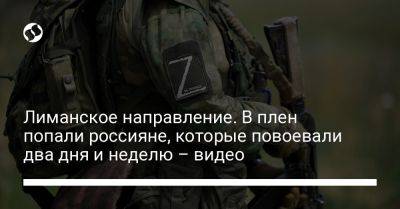 Лиманское направление. В плен попали россияне, которые повоевали два дня и неделю – видео - liga.net - Россия - Украина