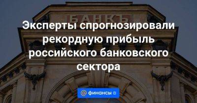 Эксперты спрогнозировали рекордную прибыль российского банковского сектора - smartmoney.one - Россия