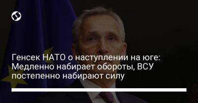 Йенс Столтенберг - Генсек НАТО о наступлении на юге: Медленно набирает обороты, ВСУ постепенно набирают силу - liga.net - Украина