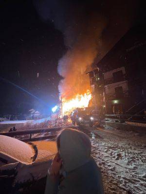 Буковель - фото и видео пожара на курорте - apostrophe.ua - Украина