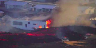 В Исландии после извержения вулкана лава достигла города, начались пожары — видео - nv.ua - Украина - Исландия