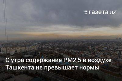 С утра содержание РМ2,5 в воздухе Ташкента не превышает нормы - gazeta.uz - Узбекистан - Ташкент - район Юнусабадский, Ташкент