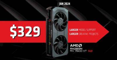 AMD Radeon RX 7600 XT с 16 ГБ памяти выйдет 24 января по цене $329 - itc.ua - Украина