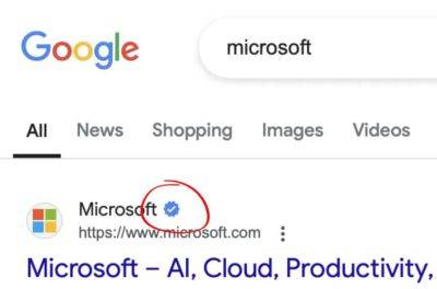 maybeelf - Google в тестовом режиме начал показывать в поиске галочку рядом с официальными ресурсами - habr.com - Microsoft