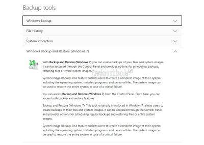 denis19 - Microsoft по-прежнему рекомендует пользователям Windows 10/11 решение для резервного копирования 15-летней давности - habr.com - Microsoft