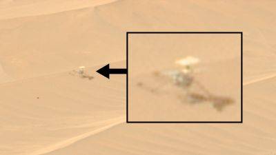 denis19 - Марсоход «Персеверанс» сумел найти в дюнах и сфотографировать с расстояния в 450 метров сломанный вертолёт «Индженьюити» - habr.com