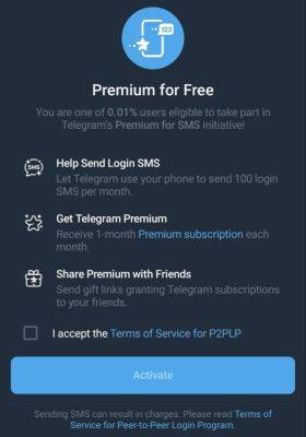 LizzieSimpson - Telegram будет давать Premium в обмен на отправку SMS-сообщений с кодами авторизации другим пользователям - habr.com - Россия - Индонезия