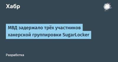 AnnieBronson - МВД задержало трёх участников хакерской группировки SugarLocker - habr.com - Россия