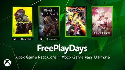 Free Play Days с отличным предложением: подписчики всех версий Xbox Game Pass смогут опробовать Cyberpunk 2077 и Assassin's Creed Mirage - gagadget.com - Microsoft