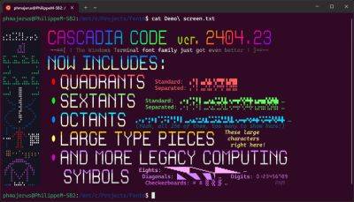 denis19 - Microsoft обновила открытые шрифты Cascadia Code для эмуляторов терминалов и редакторов кода и выпустила Nerd Font - habr.com - Microsoft