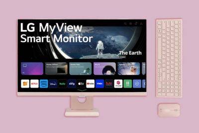 LG представляет MyView Smart Monitor Desktop Setup нежно-розового цвета MyView Smart Monitor Desktop Setup - gagadget.com - США