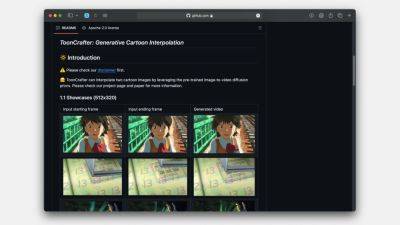 daniilshat - Разработчики выпустили ToonCrafter — нейросеть для генерации анимационных видео - habr.com