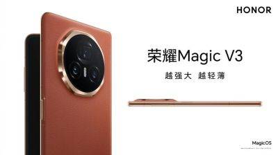 Не дожидаясь презентации: Honor показала внешний вид складного смарфона Magic V3 - gagadget.com - Китай