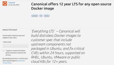 denis19 - Canonical представила 12-летнюю программу поддержки Everything LTS для образов Docker в рамках подписки Ubuntu Pro - habr.com - Ес