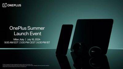 Официально: OnePlus 16 июля представит Nord 4, Pad 2, Watch 2R и Nord Buds 3 Pro - gagadget.com - Китай - Италия