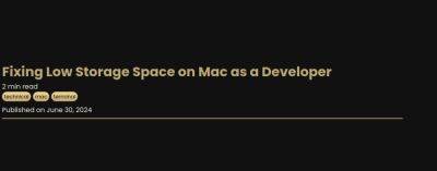 denis19 - Совет по фиксу нехватки места на Mac для разработчиков - habr.com