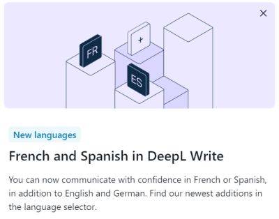 Новые языки в DeepL Write: французский и испанский - habr.com