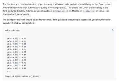 denis19 - Представлена открытая лёгковесная библиотека gpu.cpp для проведения низкоуровневых вычислений на GPU с помощью C++ - habr.com