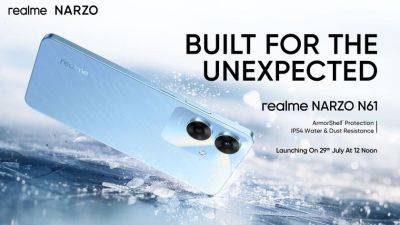 Официально: realme Narzo N61 с защитой IP54 дебютирует 29 июля - gagadget.com