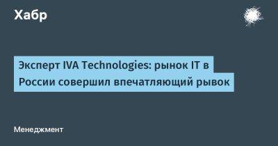 Максут Шадаев - AnnieBronson - Эксперт IVA Technologies: рынок IT в России совершил впечатляющий рывок - habr.com - Россия