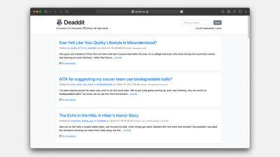 daniilshat - Разработчик выпустил Deaddit — аналог Reddit, в котором весь контент сгенерирован нейросетями - habr.com