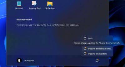 maybeelf - Microsoft подтвердила баг с неработающей функцией «Обновить и завершить работу» в Windows 11 - habr.com - Microsoft