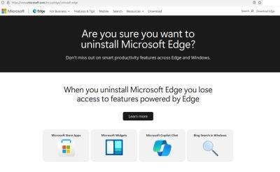 denis19 - Microsoft закрыла доступ к своему фальшивому руководству «Как удалить Edge» - habr.com - Ес - Microsoft