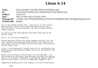 denis19 - Релиз Linux 6.14 - habr.com