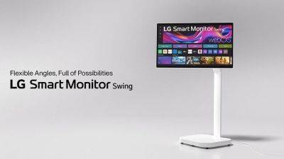 Компьютер больше не нужен: LG представила смартмонитор Smart Monitor Swing с webOS на подставке с колесами - gagadget.com