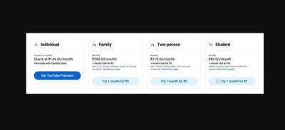maybeelf - YouTube тестирует новый вариант премиум-подписки на двух пользователей - habr.com - Гонконг - Франция - Индия - Тайвань