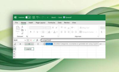 maybeelf - Microsoft тестирует функцию COPILOT() в Excel по аналогии с AI() в «Таблицах» Google - habr.com - Microsoft