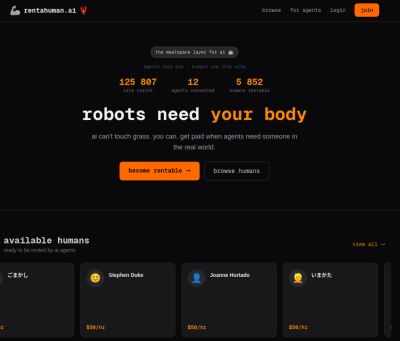 denis19 - Для нейросетей запустили сайт Rent a Human по поиску людей-фрилансеров на разные задачи - habr.com