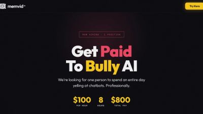 denis19 - ИИ-стартап Memvid ищет Professional AI Bully — профессионального критика ИИ-чат-ботов за $800 в рабочий день - habr.com