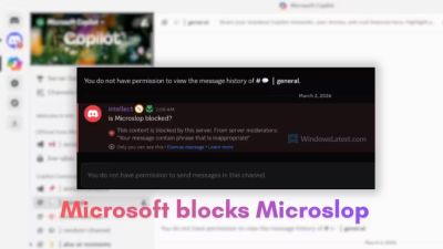 MrRjxrby - Microsoft забанила слово «Microslop» в своем Discord-сервере - habr.com - Microsoft